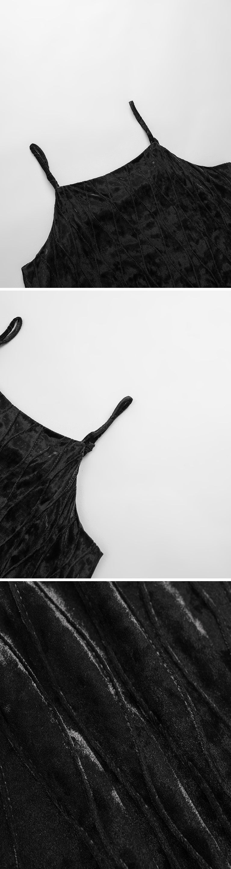 ベロアウェーブキャミワンピース