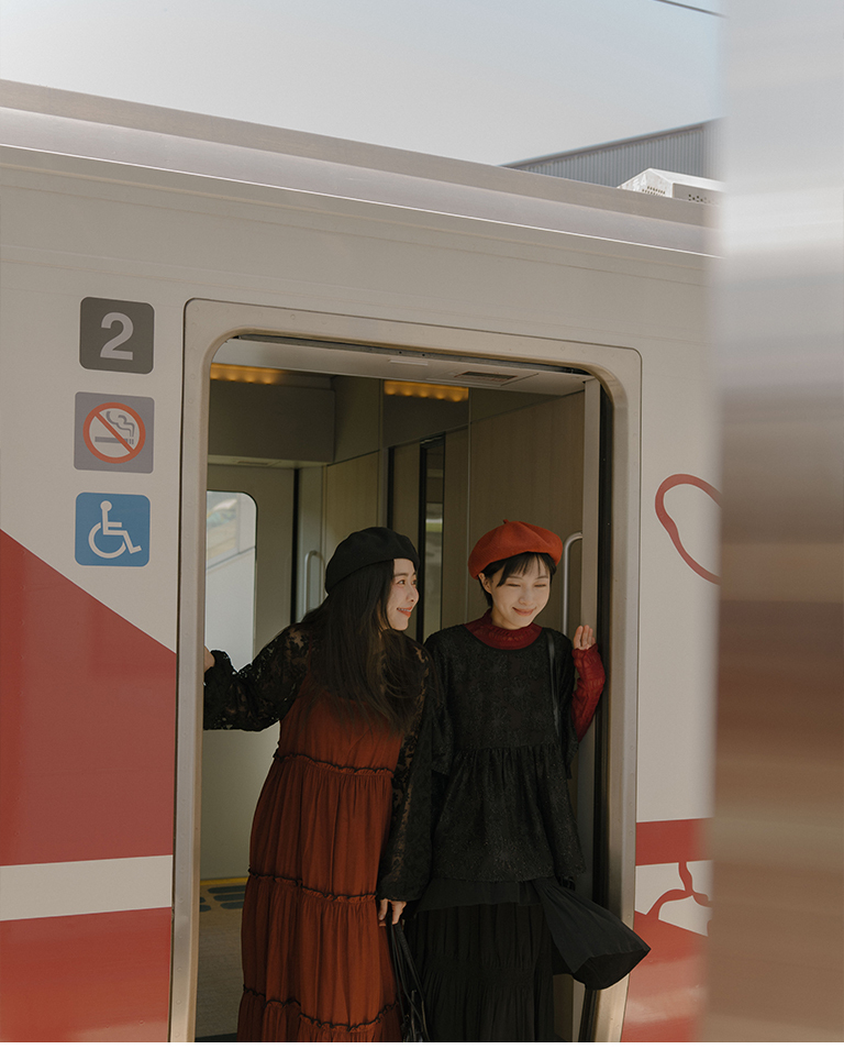 配色フリルワンピース 3色展開