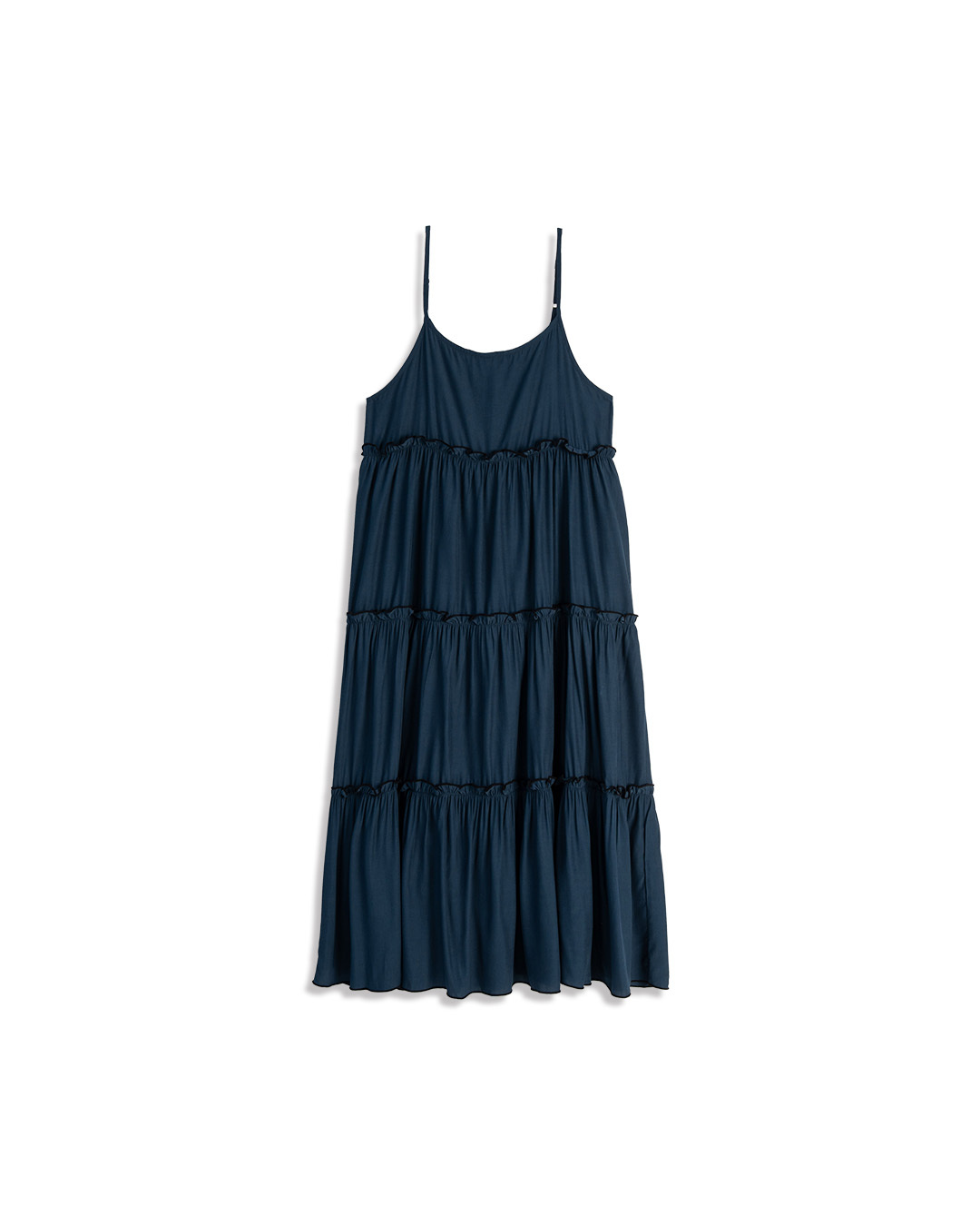 配色フリルワンピース 3色展開