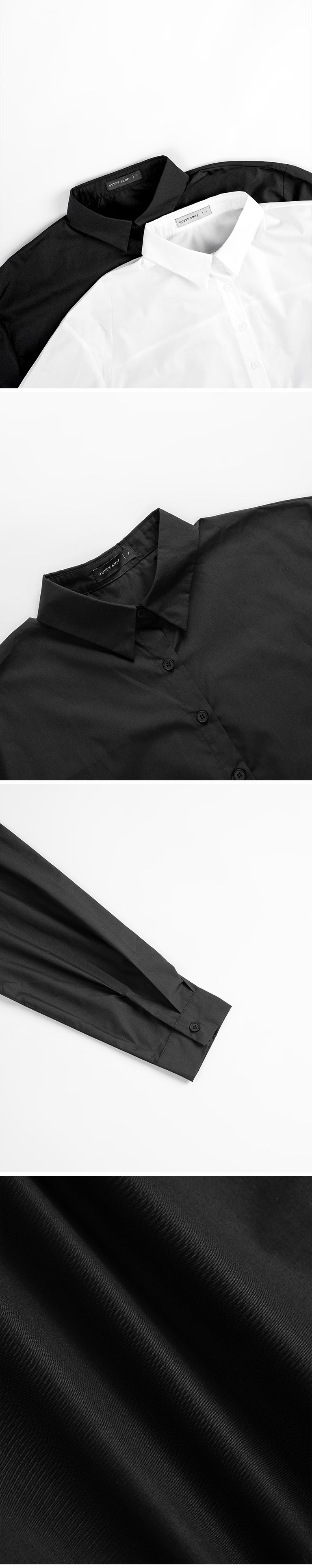 シャツワンピース ミニ丈 2色展開