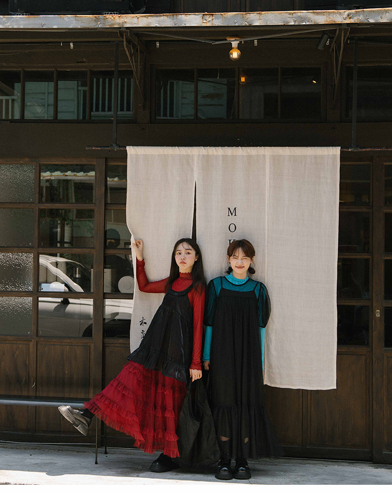 シアースリーブセットワンピース 2色展開 S/M