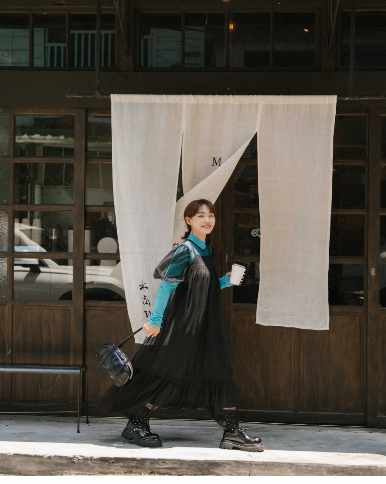 シアースリーブセットワンピース 2色展開 S/M