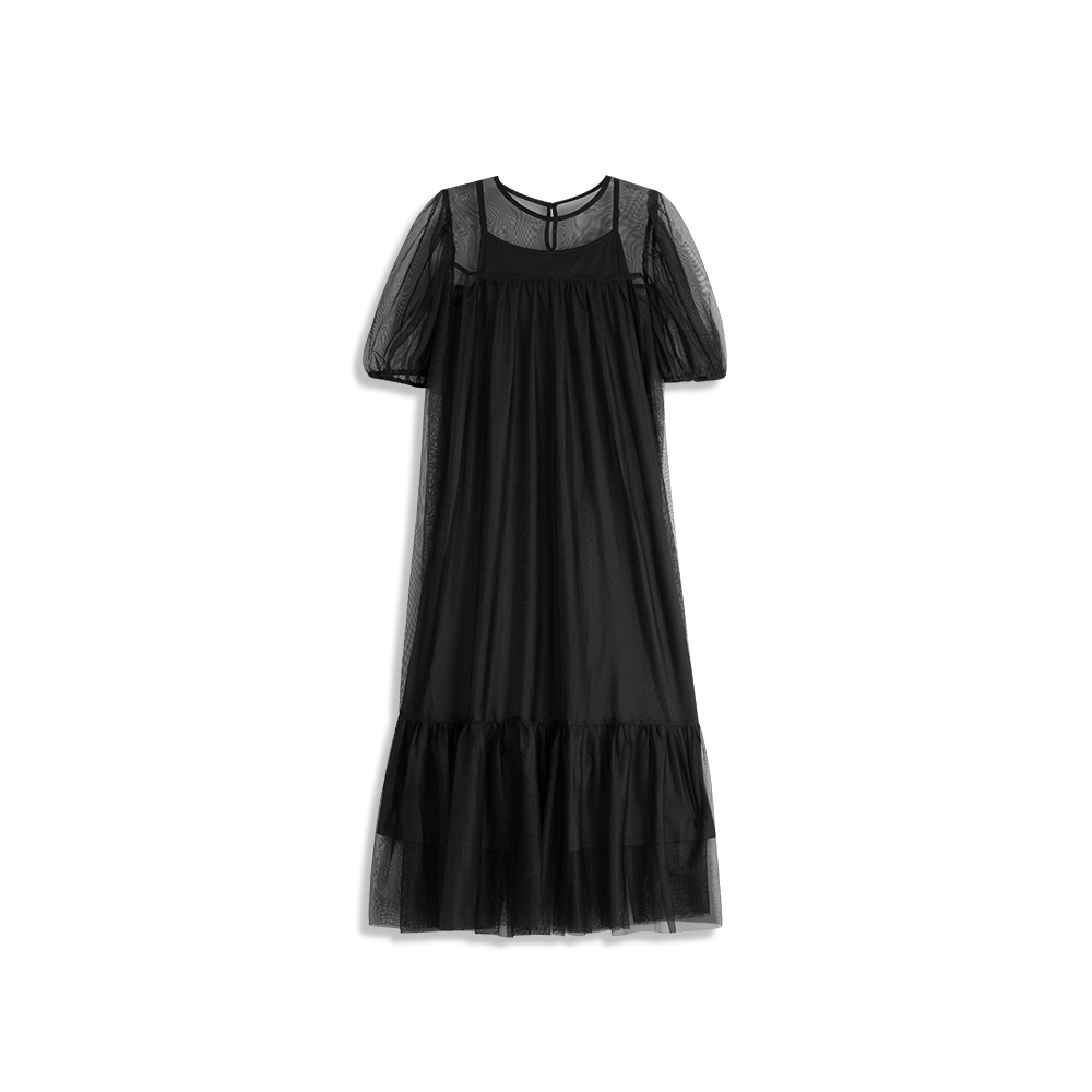 シアースリーブセットワンピース 2色展開 S/M