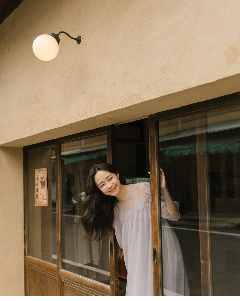 シアースリーブセットワンピース 2色展開 S/M