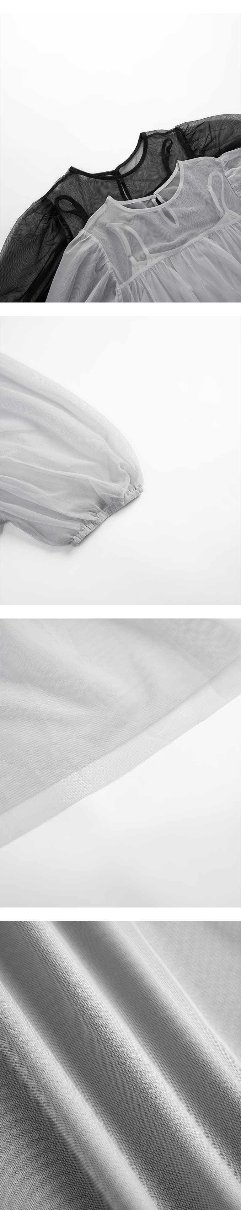 シアースリーブセットワンピース 2色展開 S/M