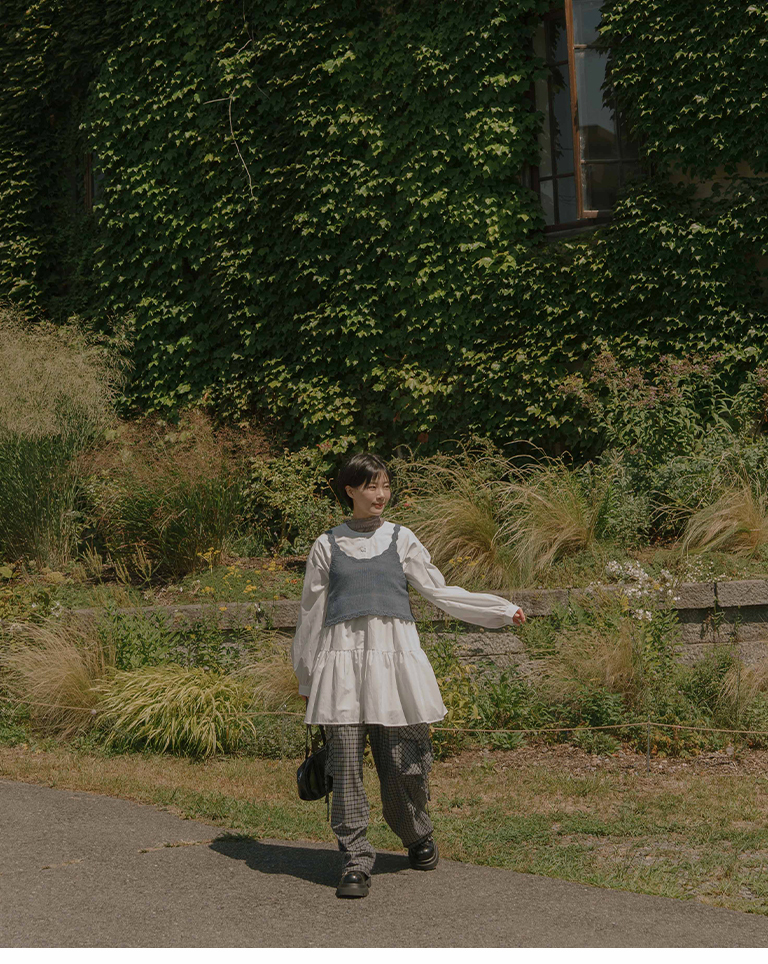 ティアードデザインミニワンピース　3色展開