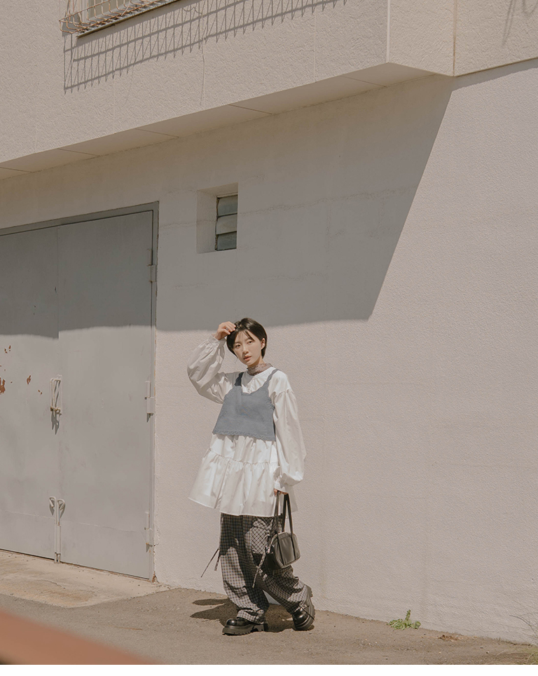 ティアードデザインミニワンピース　3色展開