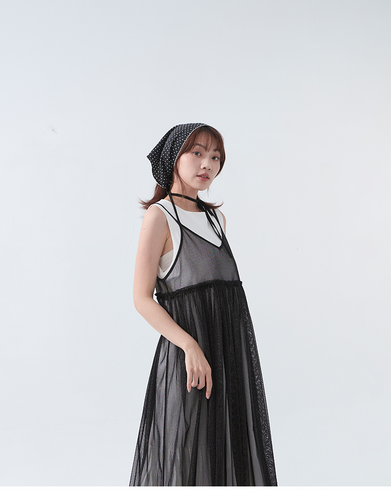 裾フレアノースリーブワンピース 2色展開