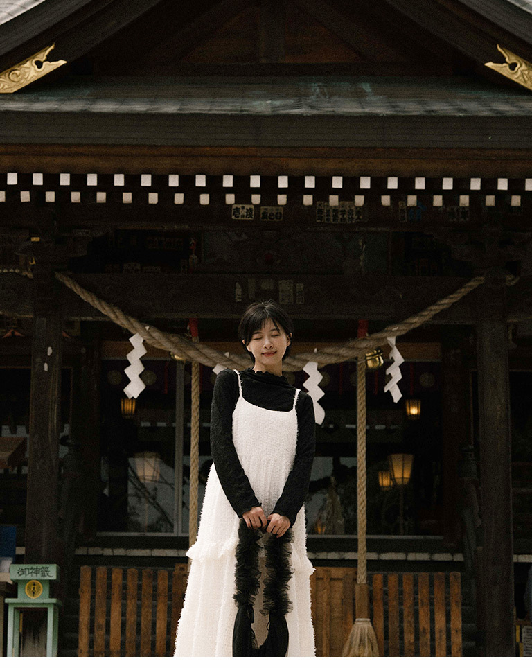 ケーキ細ストラップワンピース ベージュ