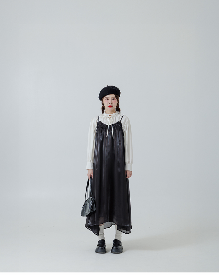 シアーラメキャミワンピース 3色展開