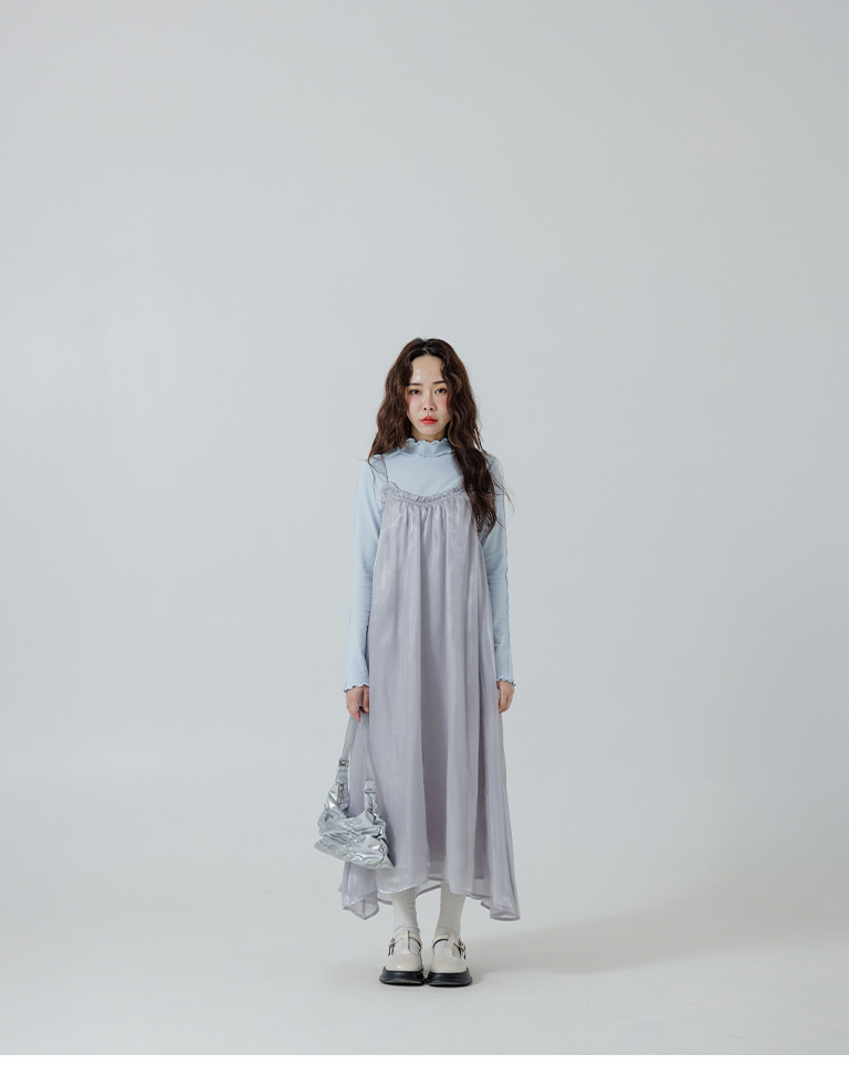 シアーラメキャミワンピース 3色展開