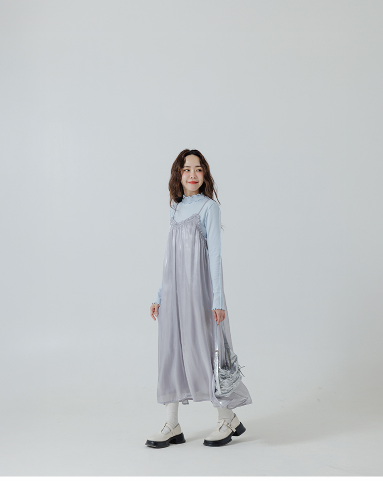 シアーラメキャミワンピース 3色展開