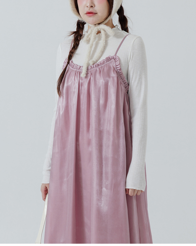 シアーラメキャミワンピース 3色展開