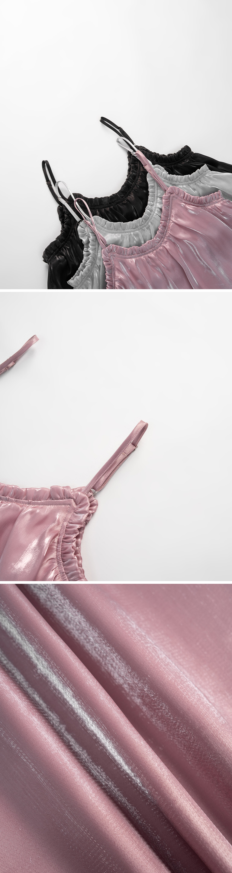 シアーラメキャミワンピース 3色展開