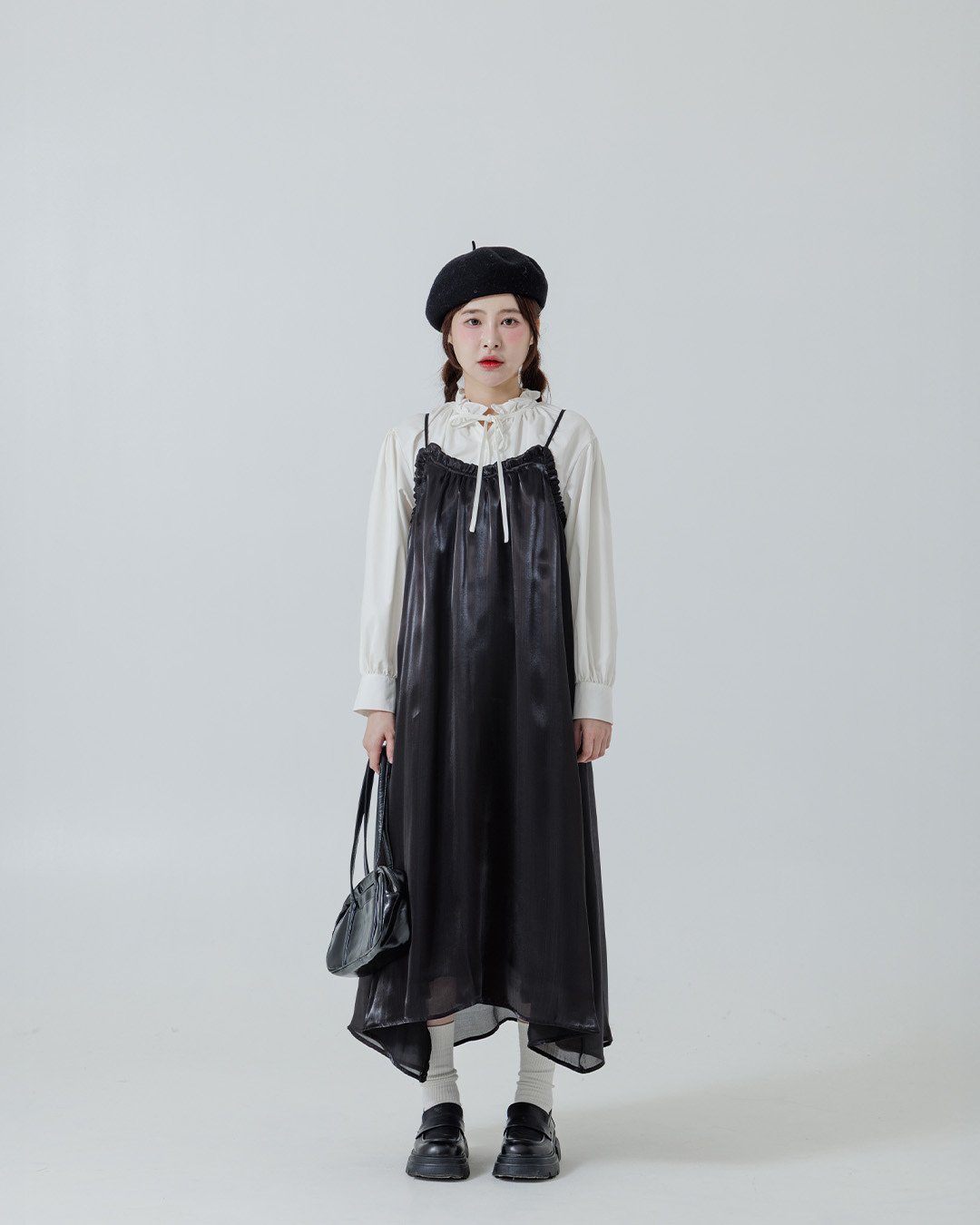 シアーラメキャミワンピース 3色展開