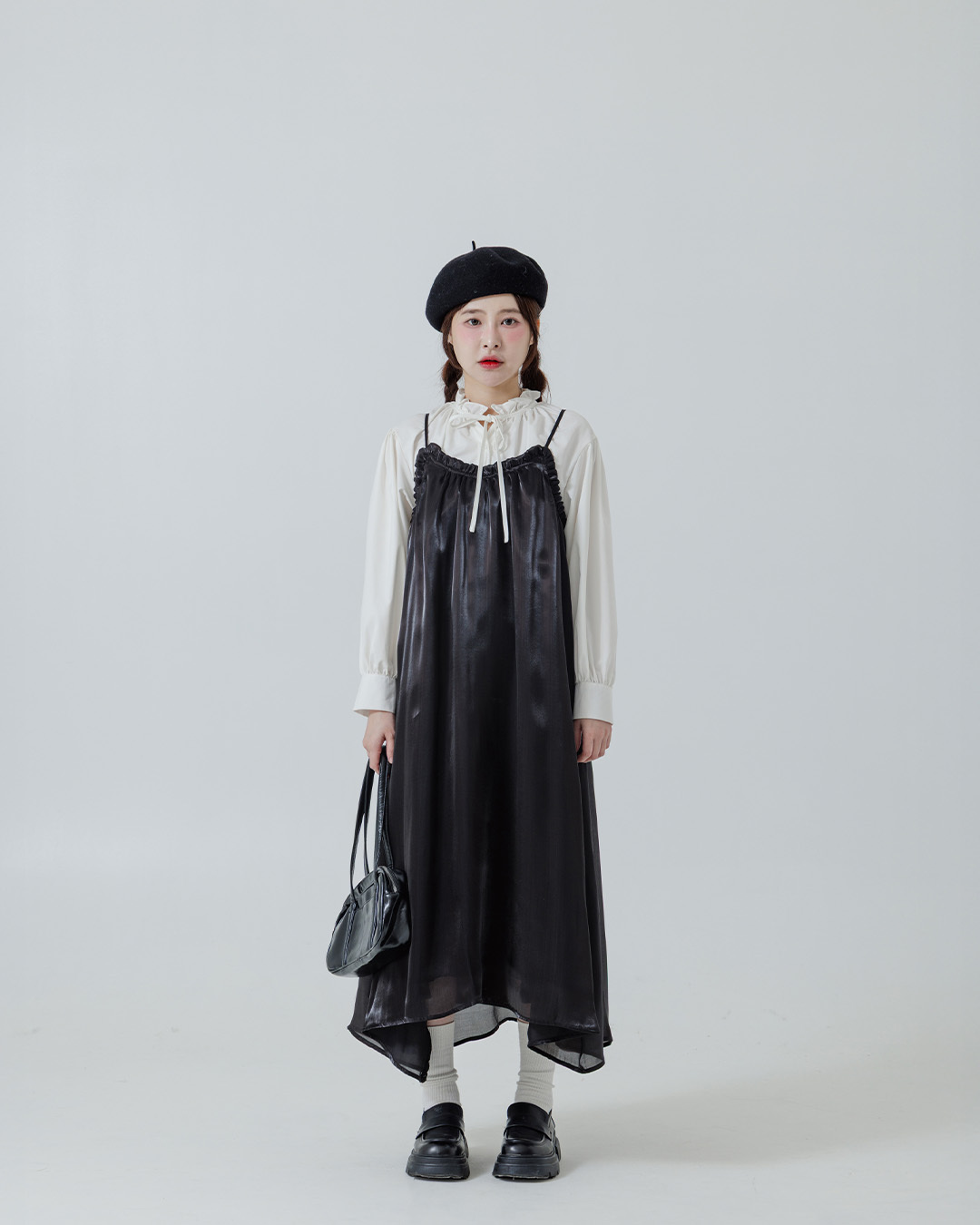 シアーラメキャミワンピース 3色展開