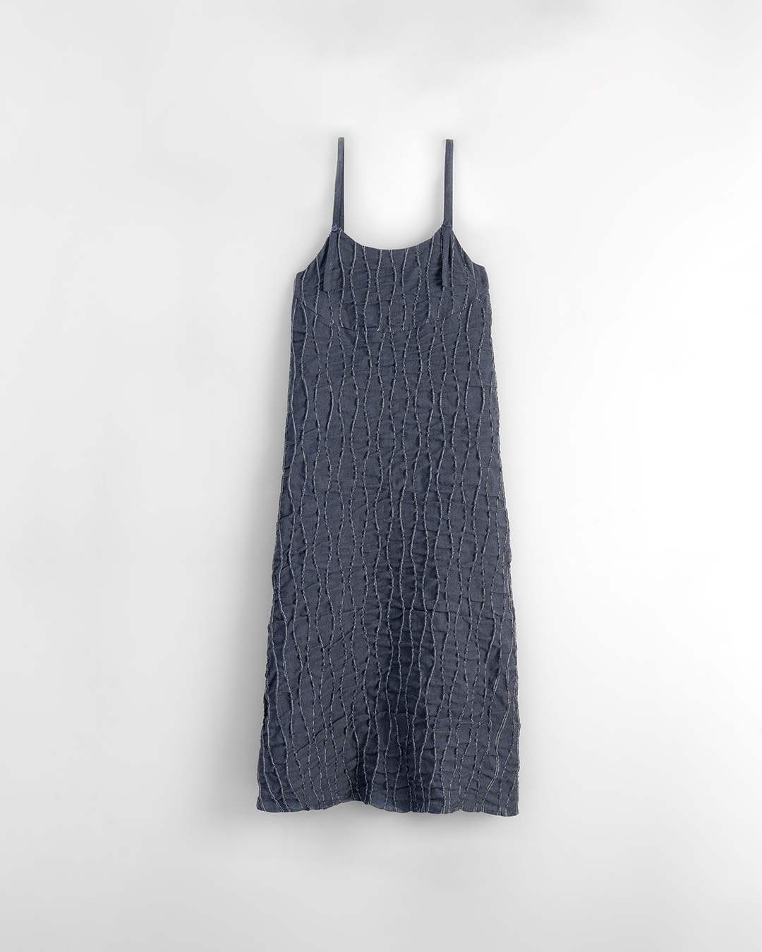 ウェーブステッチデニムワンピース