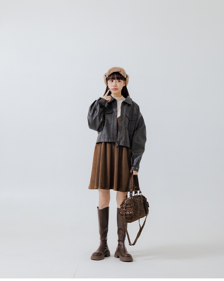 光沢ベルベットVネックキャミワンピース 2色展開