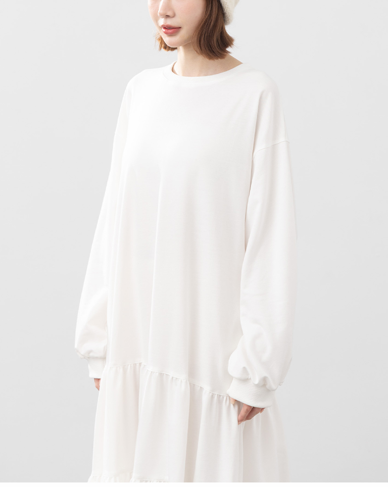 ケーキフレアスウェットワンピース 2色展開