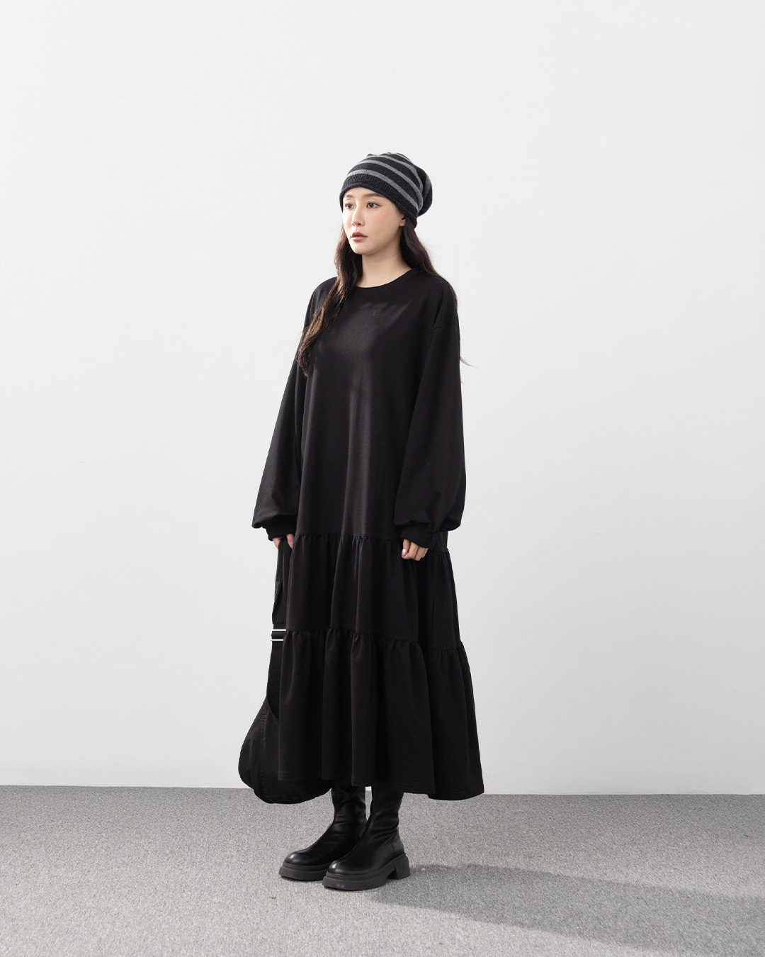 ケーキフレアスウェットワンピース 2色展開