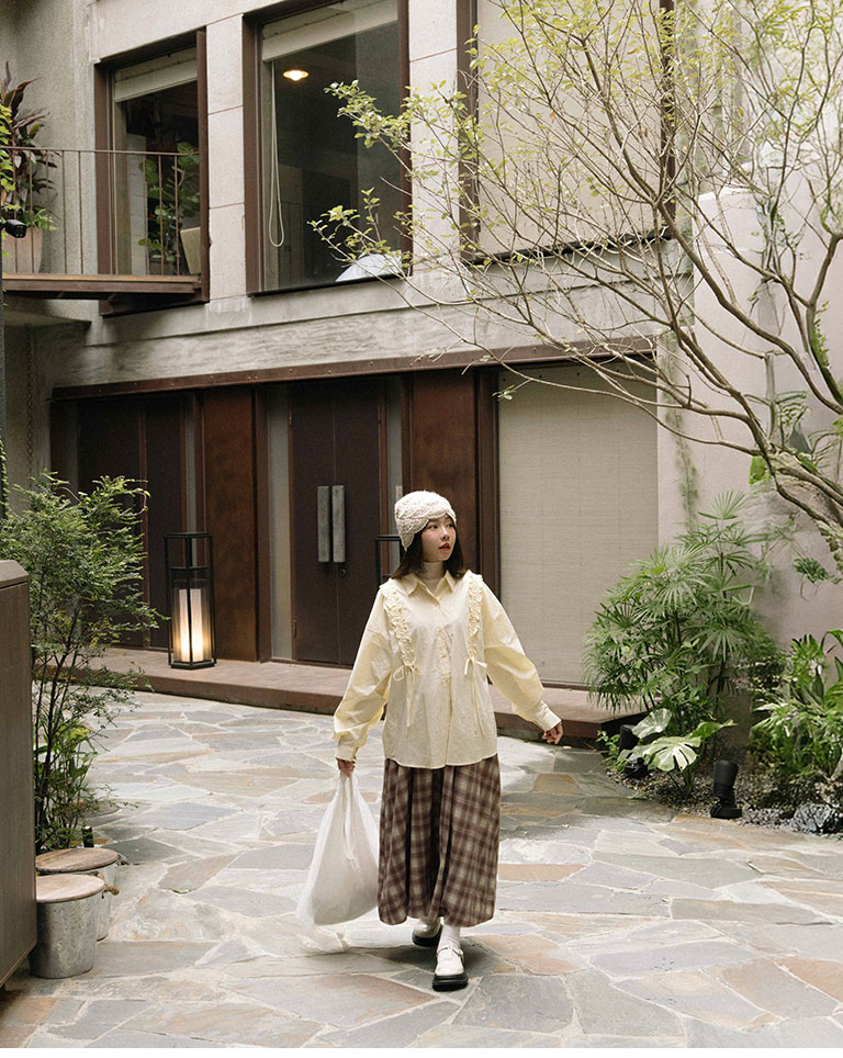 起毛チェックワンピース 2色展開