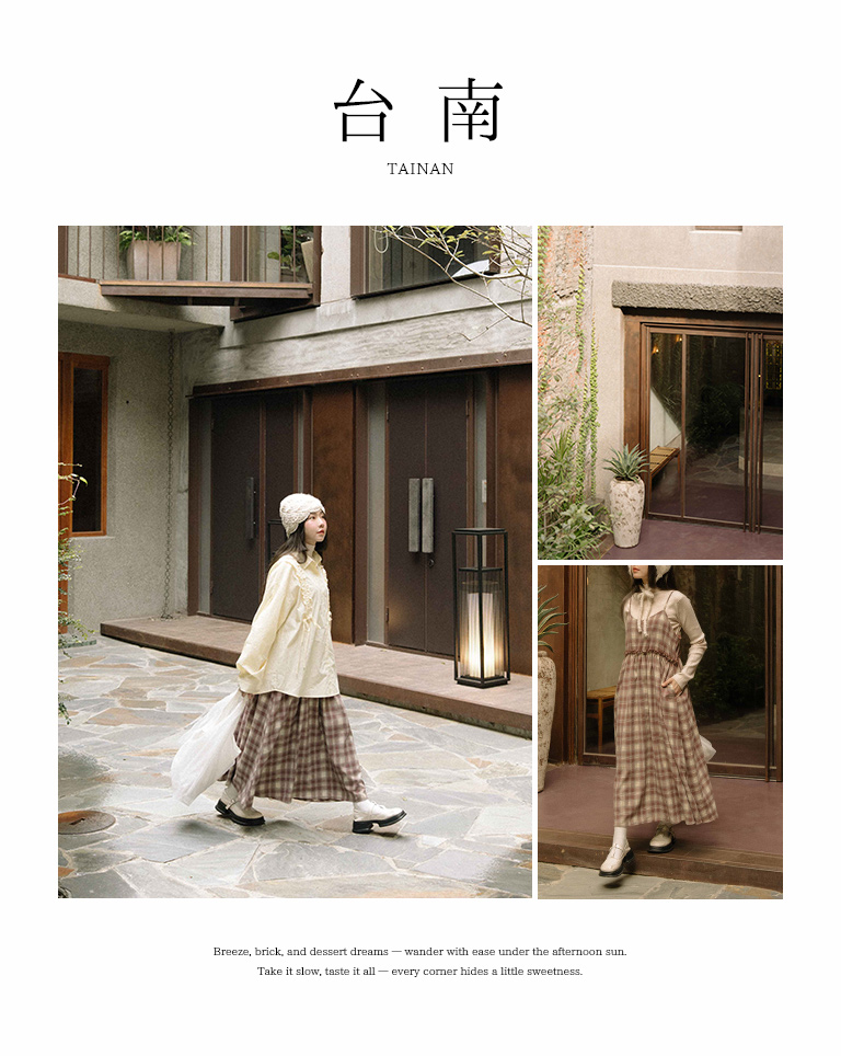 起毛チェックワンピース 2色展開