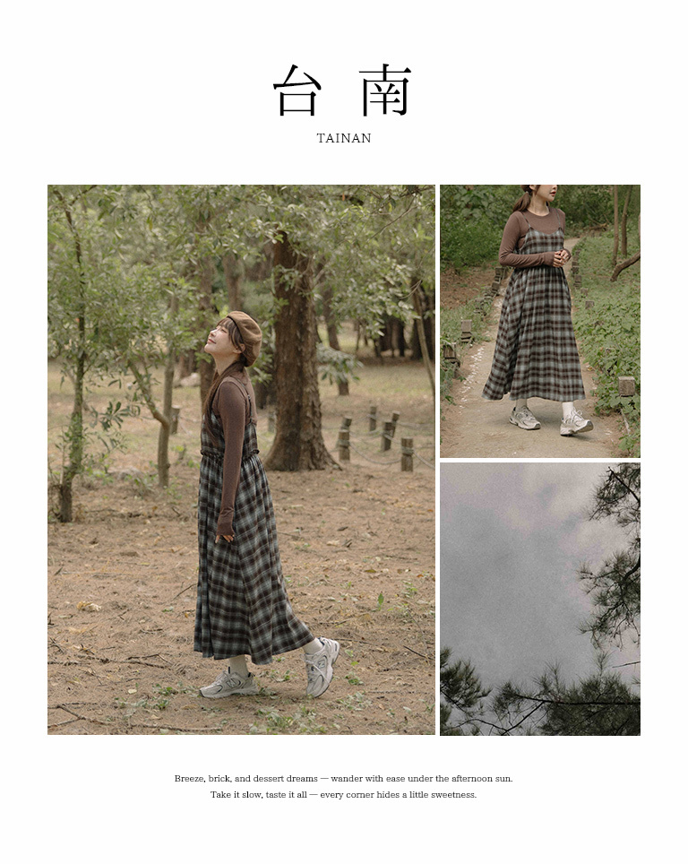 起毛チェックワンピース 2色展開