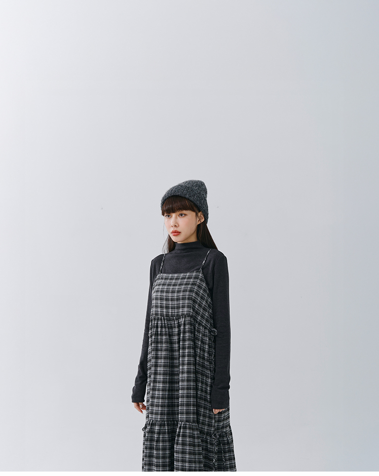 チェックキャミワンピース 2色展開