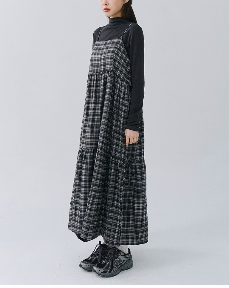チェックキャミワンピース 2色展開