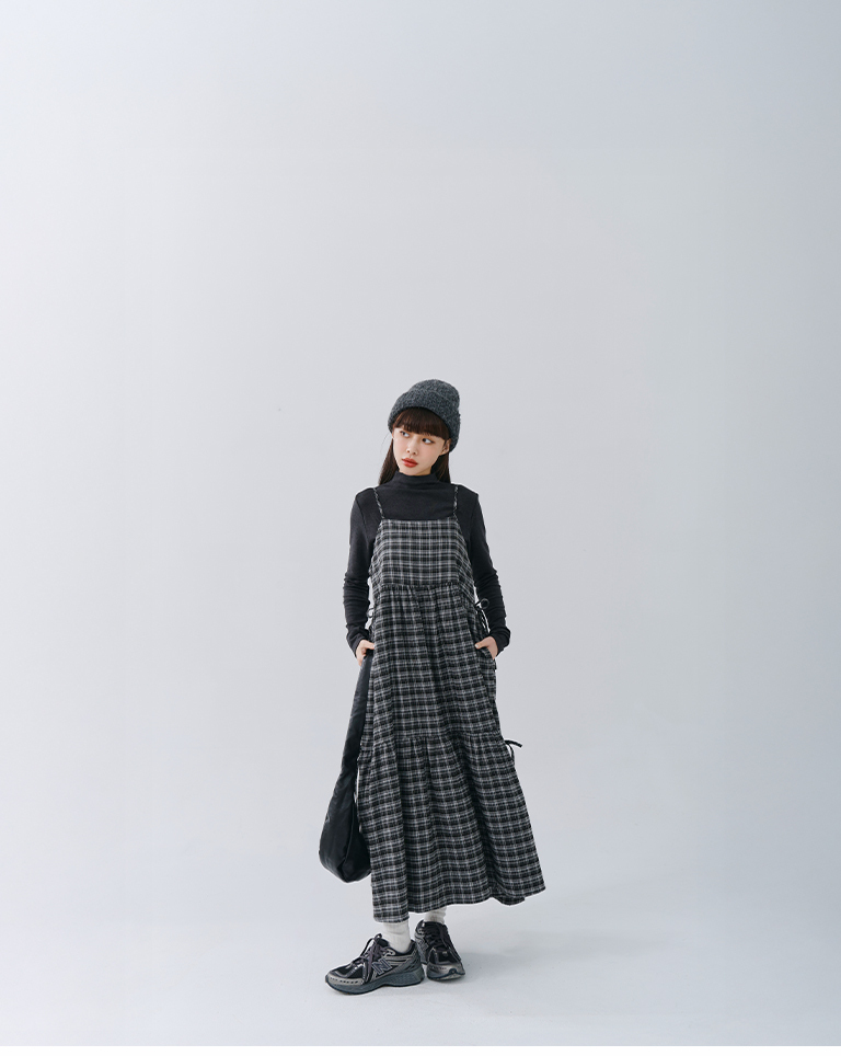 チェックキャミワンピース 2色展開