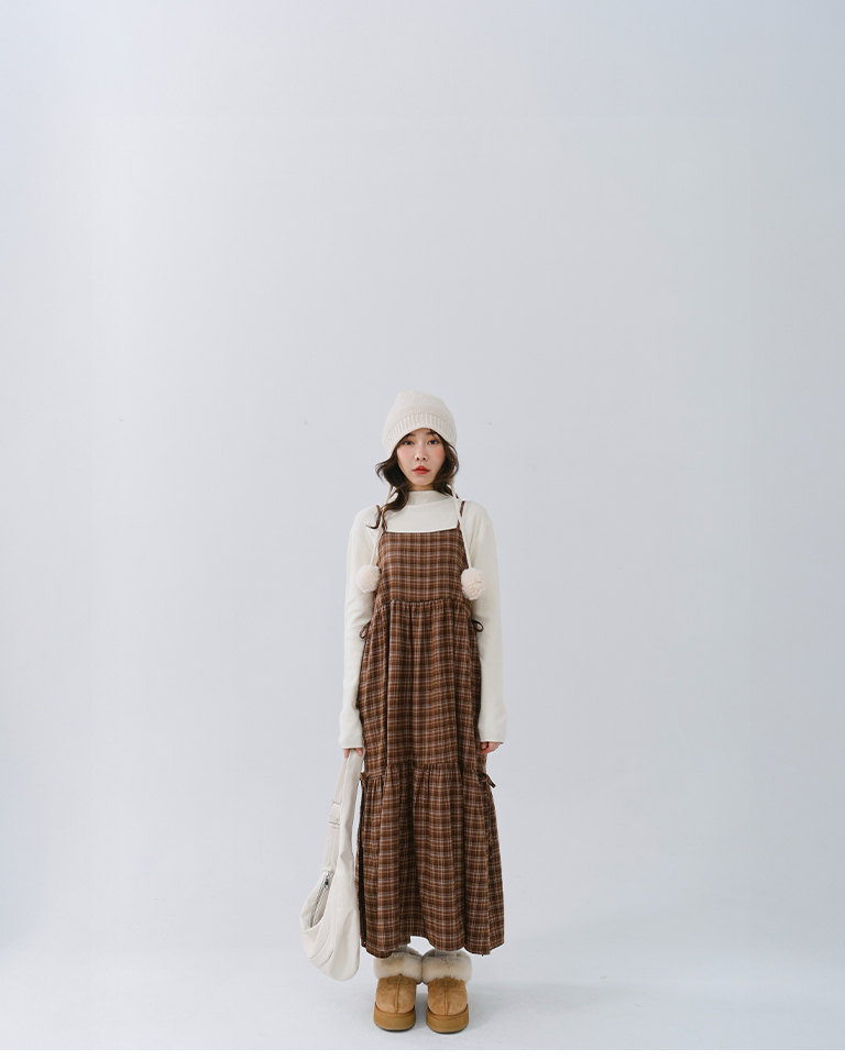 チェックキャミワンピース 2色展開