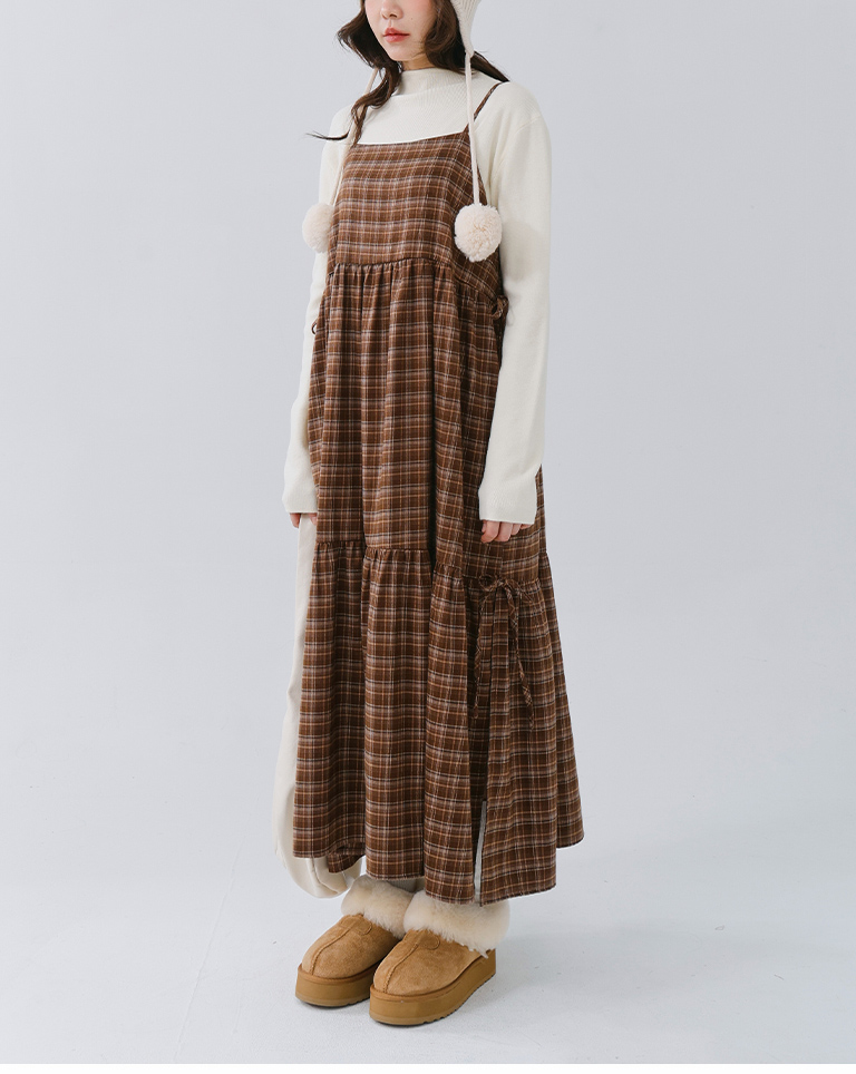 チェックキャミワンピース 2色展開