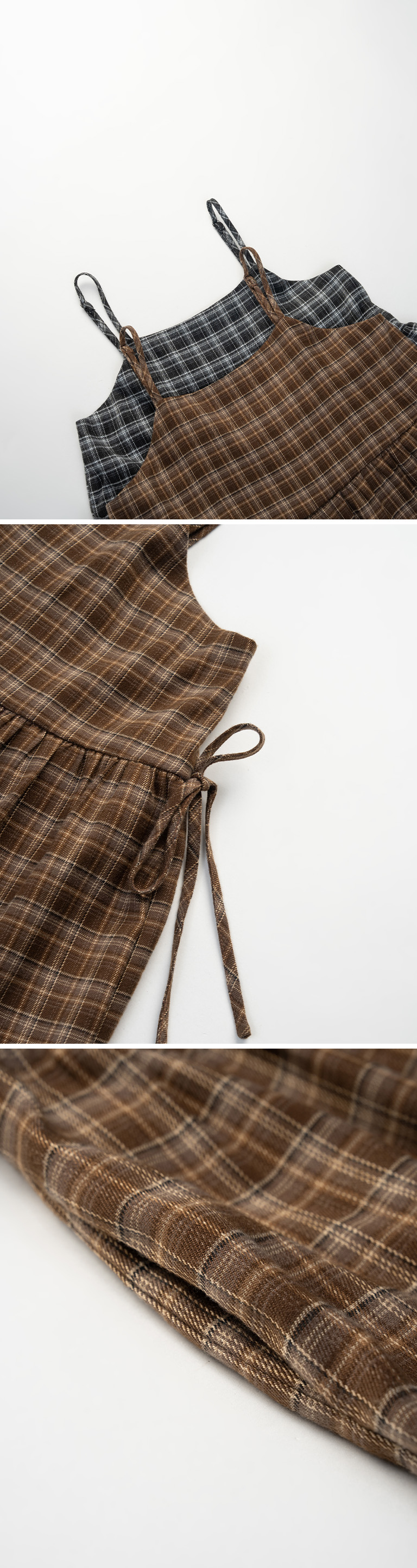 チェックキャミワンピース 2色展開