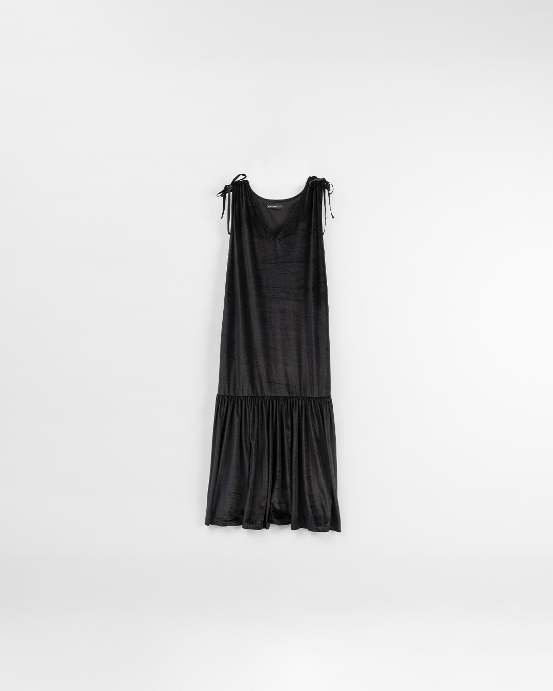 ベルベットリボンロングワンピース 2色展開