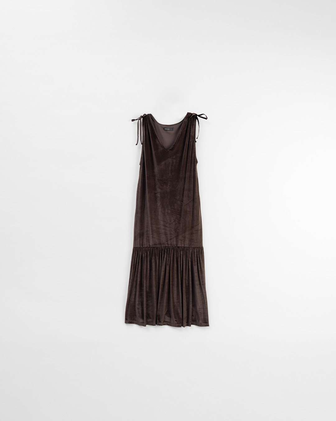 ベルベットリボンロングワンピース 2色展開