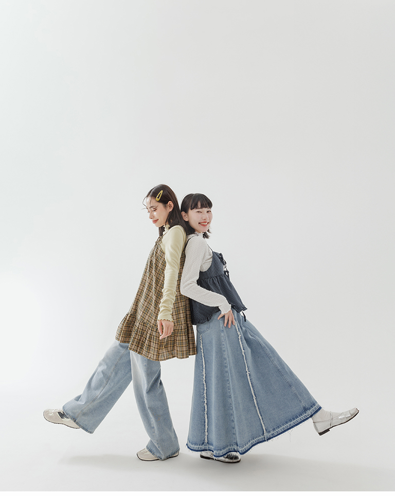 チェックリボンタイミニワンピース グリーン