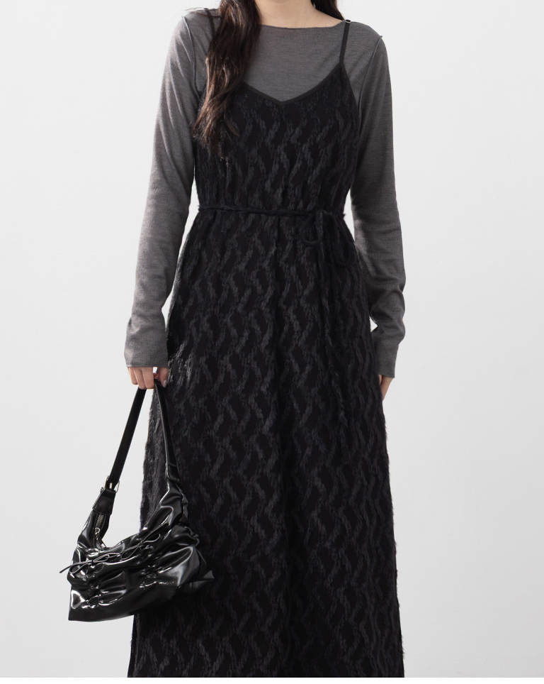 フラワージャカードキャミワンピース  2色展開