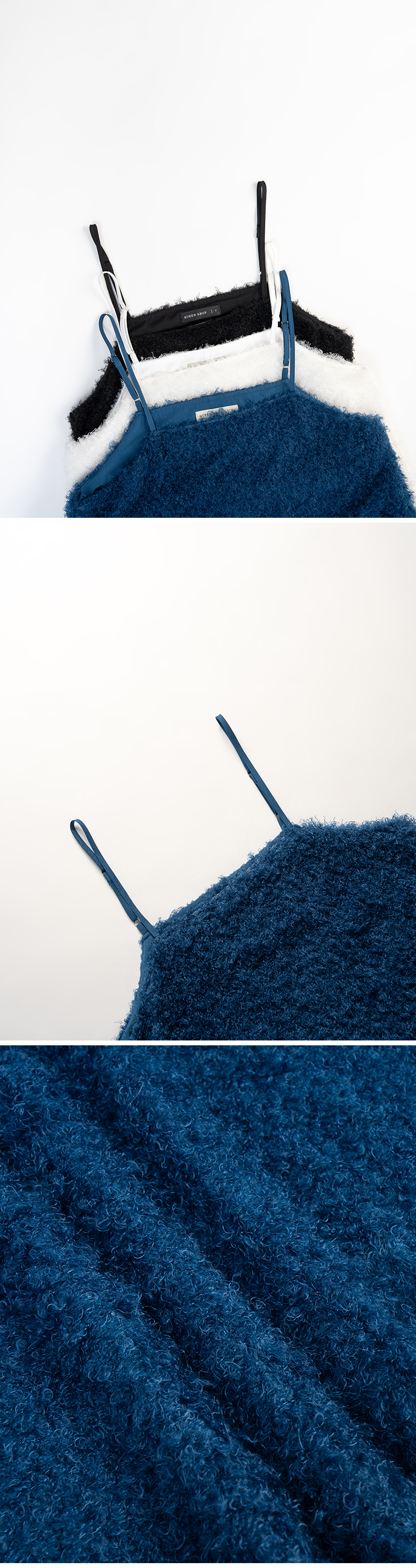 立体ボアキャミロングワンピース 3色展開