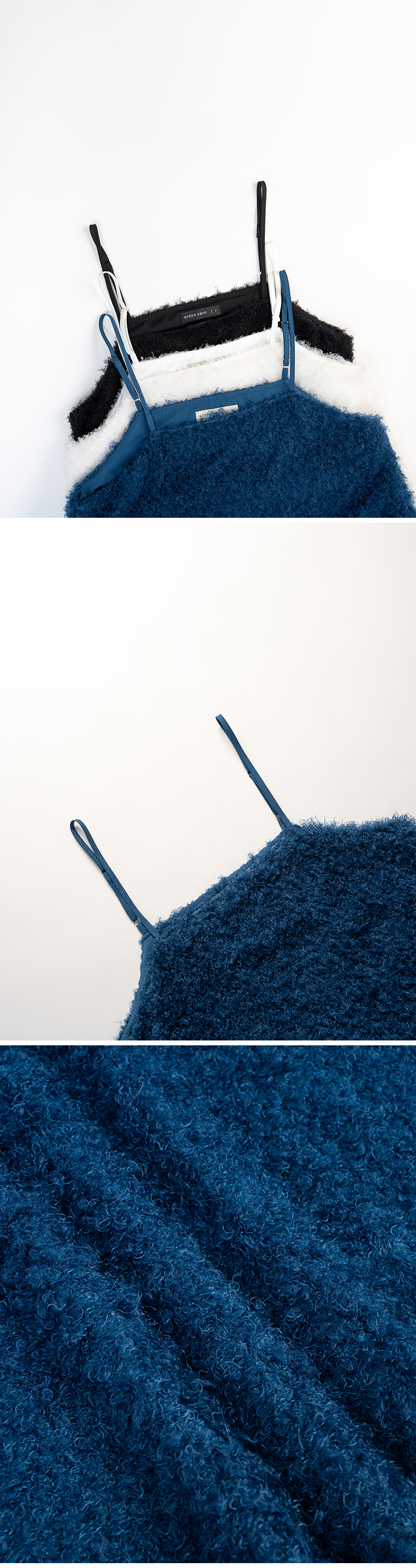 立体ボアキャミロングワンピース 3色展開