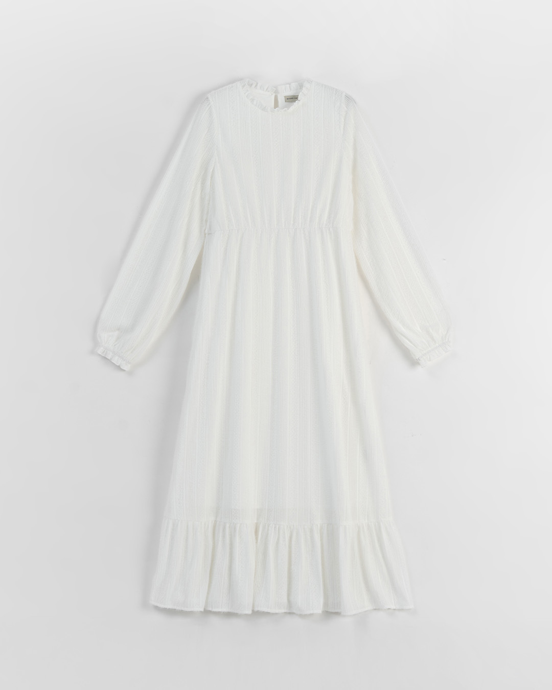 立ち襟ジャカードワンピース