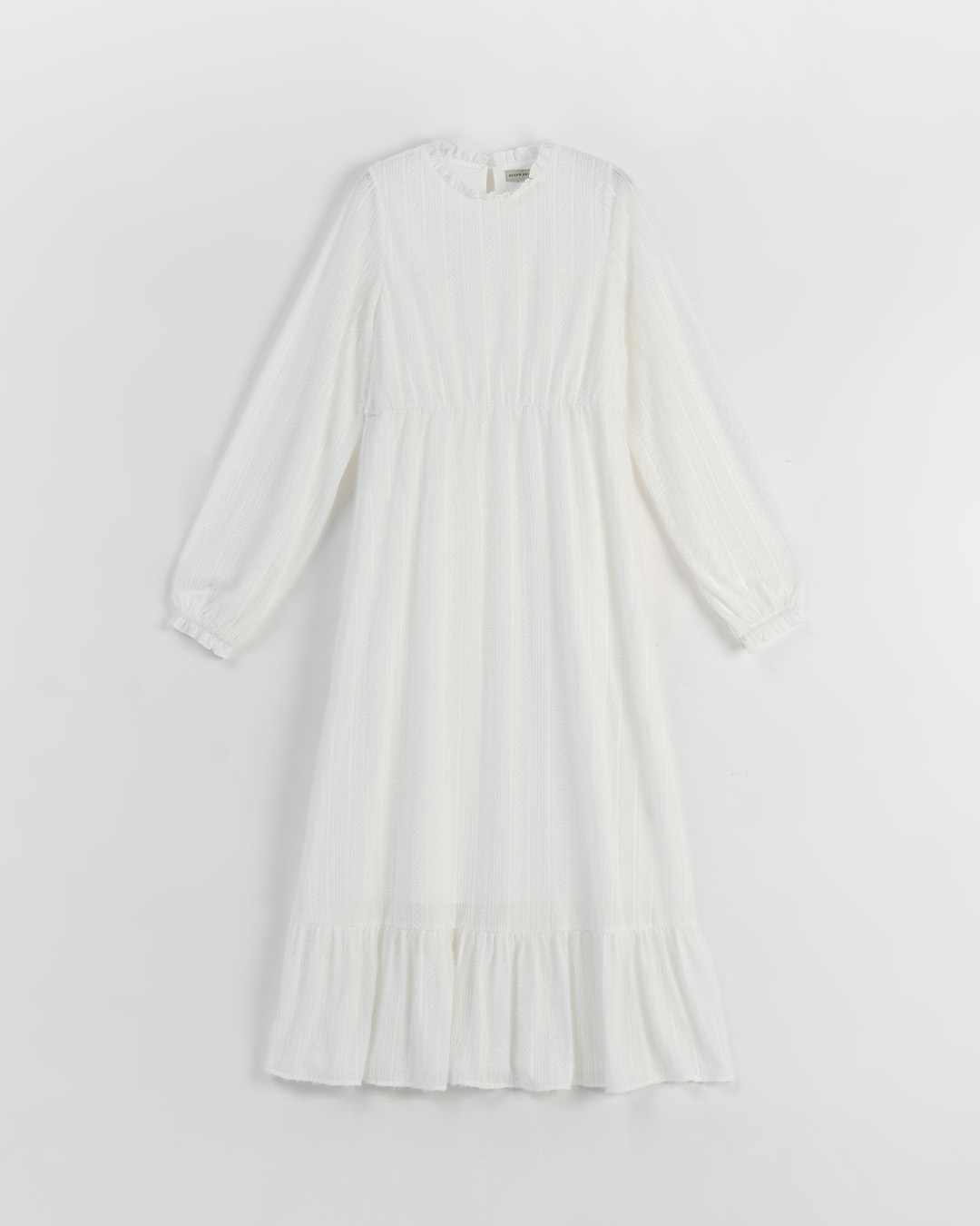 立ち襟ジャカードワンピース