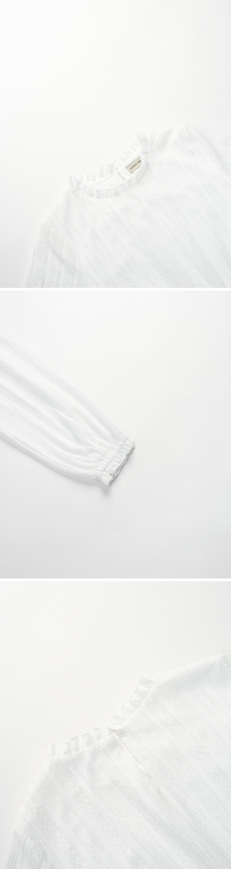 立ち襟ジャカードワンピース