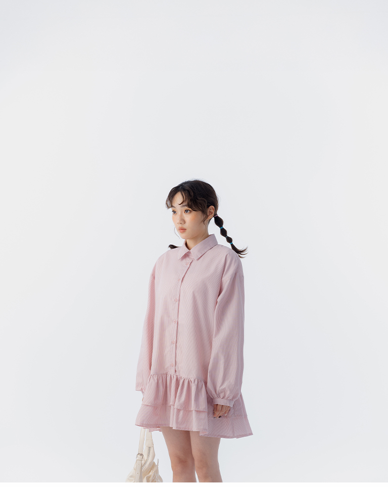 ストライプミニワンピース 2色展開