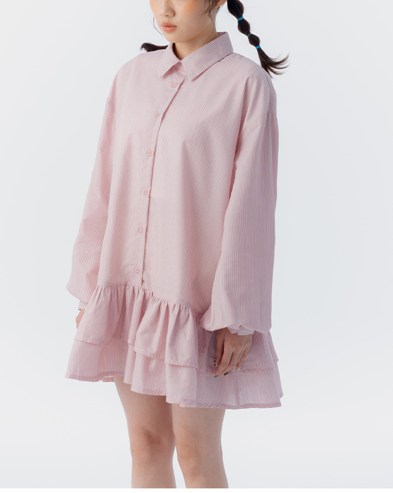 ストライプミニワンピース 2色展開