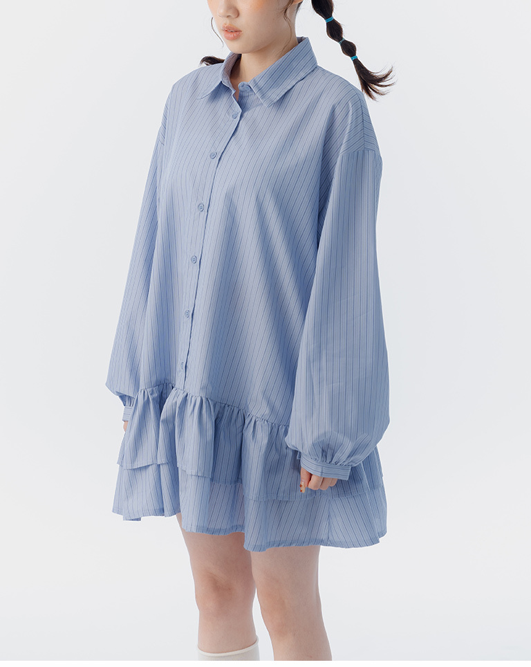 ストライプミニワンピース 2色展開