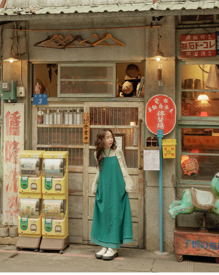 チェックキャミワンピース 2色展開