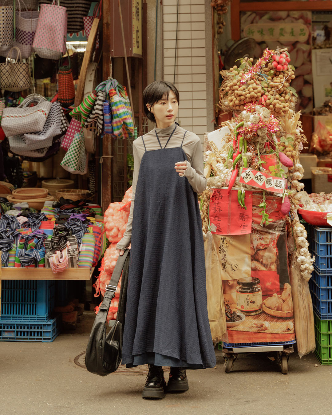 チェックキャミワンピース 2色展開