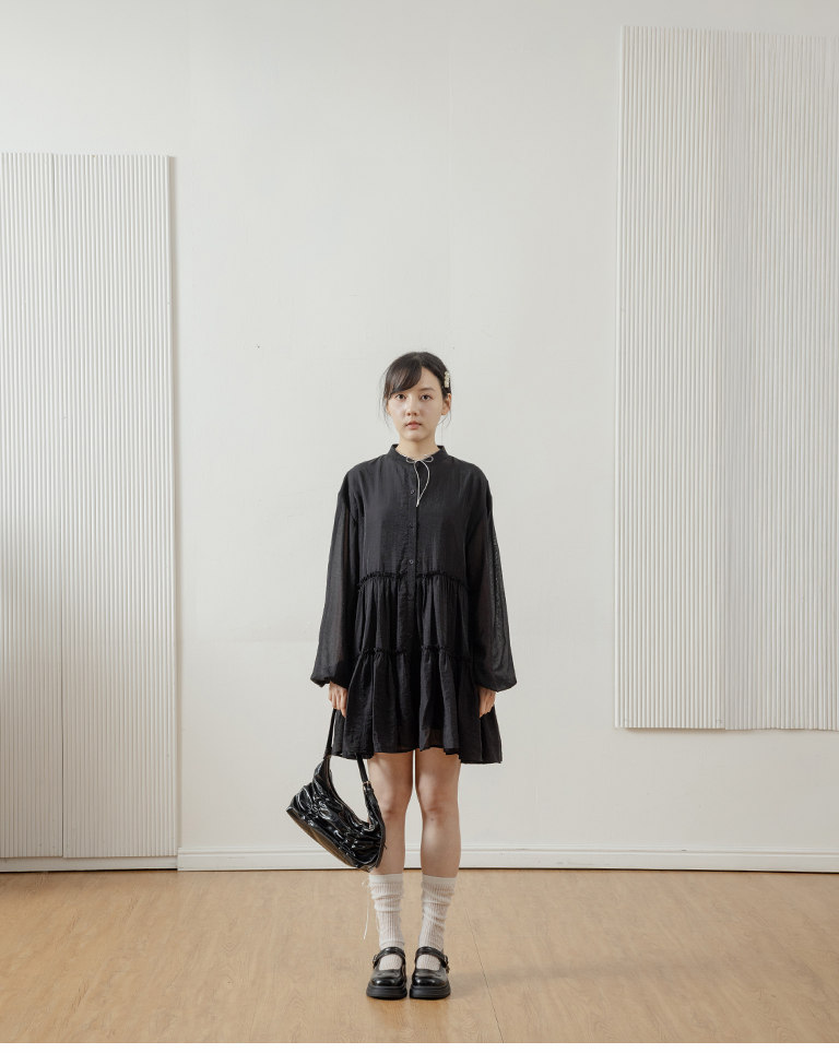 ティアードミニワンピース  2色展開
