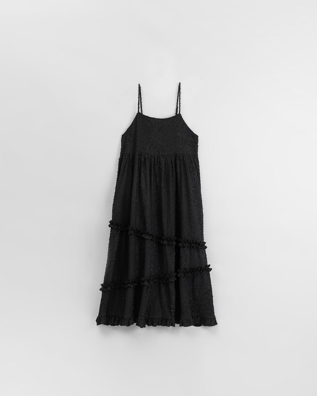 立体ジャカードフリルワンピ 3色展開