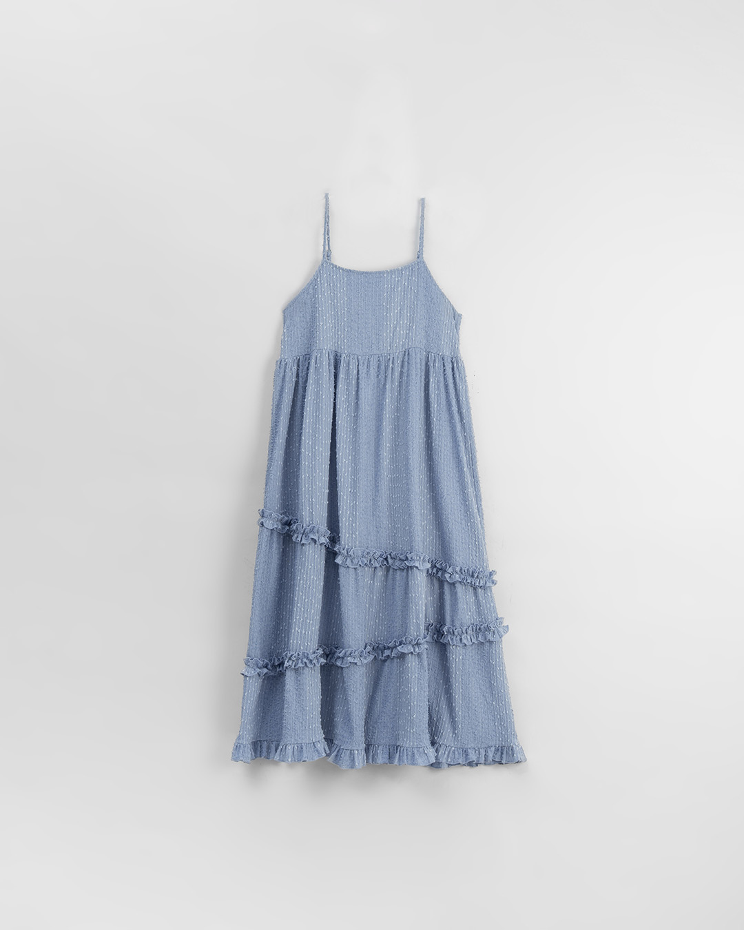 立体ジャカードフリルワンピ 3色展開